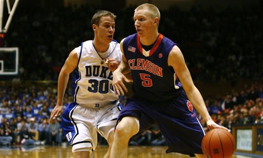 Jon Scheyer and the Blue Devil defense held Clemson to just 12 points in the first half of Sunday night&#039;s ACC matchup in Cameron Indoor Stadium.