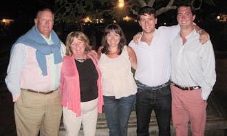 Matthew Grape, far right, with (left to right) father Peter, mother Linda, sister Katie and brother Peter, Jr.
