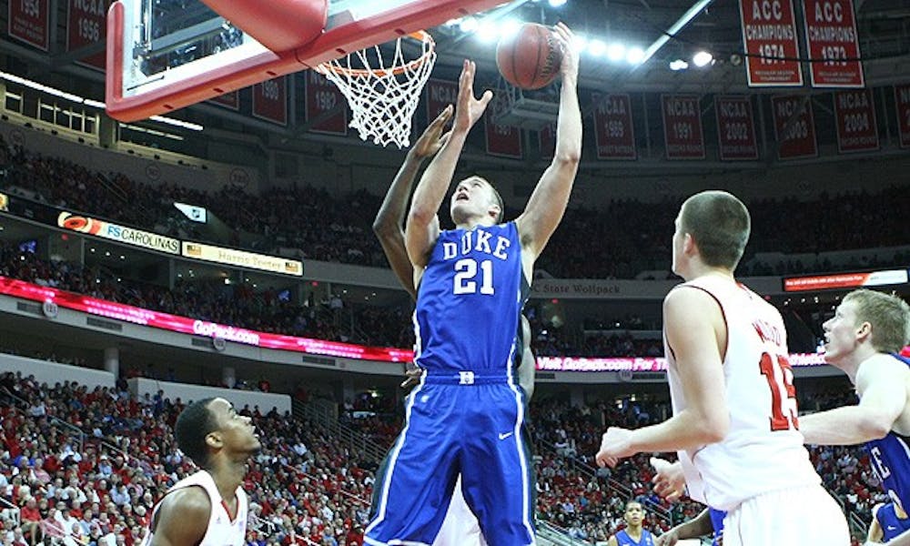 Miles Plumlee bounced back from two scoreless games against N.C. State, posting 11 points and eight boards.