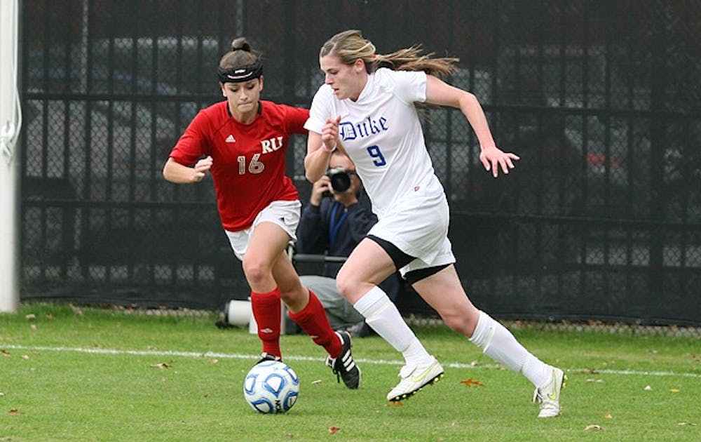 Mollie Pathman and Kelly Cobb (pictured) have missed the start of the Duke season while playing in the 2012 FIFA U-20 Women’s World Cup in Japan.
