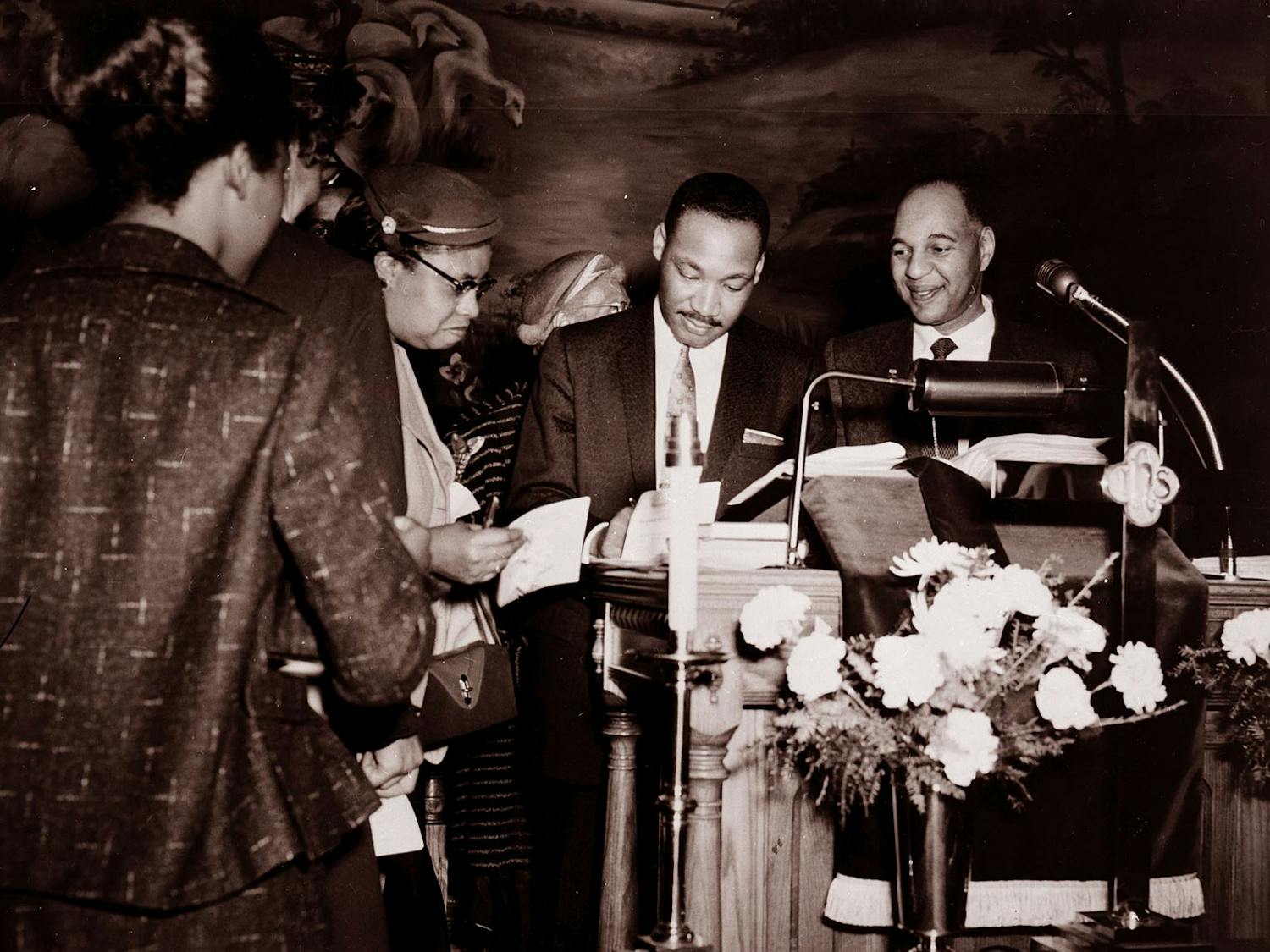 Martin Luther King Jr. in Durham in 1958. Photo from the General Negative Collection, State Archives of North Carolina.