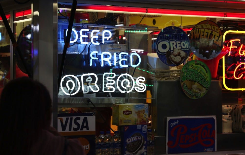 The N.C. State Fair features a wide array of sweet delights, like deep fried Oreos and Krispy Kreme burgers. 