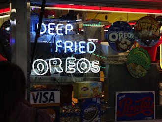 The N.C. State Fair features a wide array of sweet delights, like deep fried Oreos and Krispy Kreme burgers. 