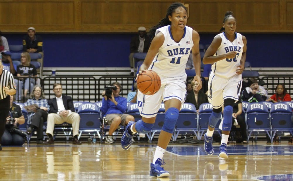 Duke freshman Azura Stevens will be one of the rookies Duke will call upon early and often this season.