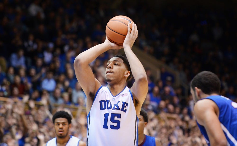 Duke freshman center Jahlil Okafor is averaging 17.7 points per game and will look to continue his early success against Frank Kaminsky and No. 2 Wisconsin Wednesday.