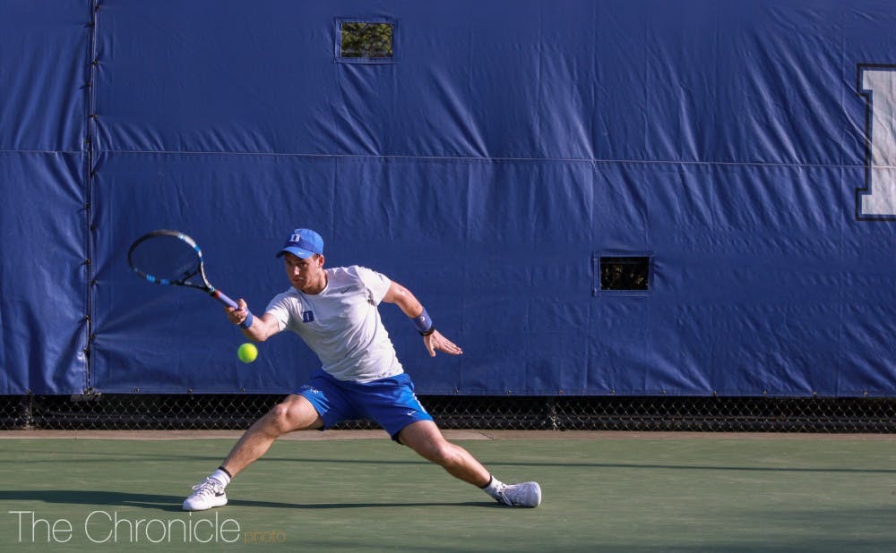 <p>Robert Levine was one of a trio of players who represented Duke men's tennis this weekend.</p>