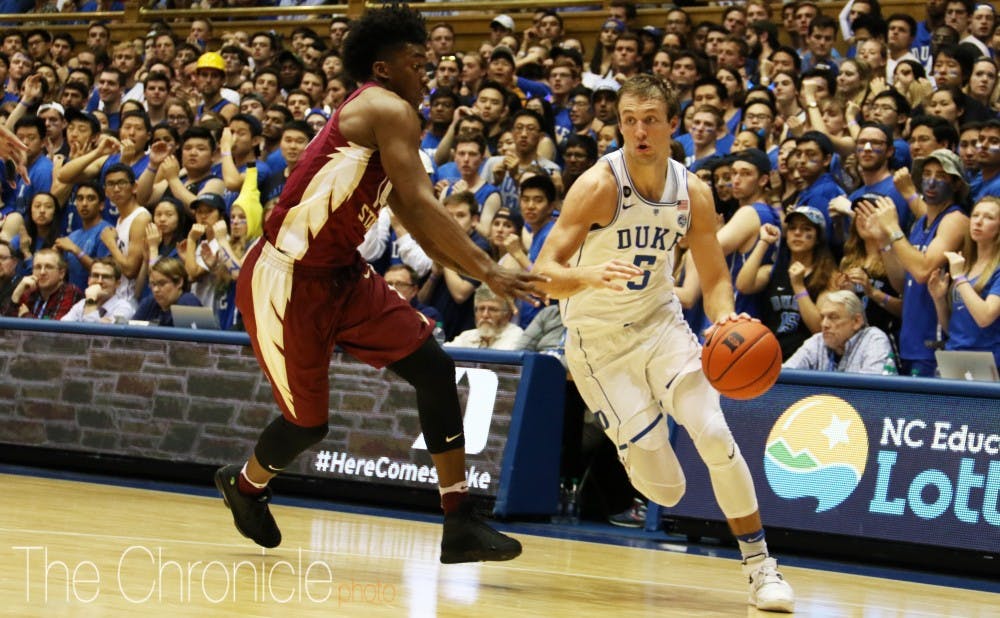 Luke Kennard scored 20 points in Duke's first matchup with North Carolina and could have to take on even more of a scoring load with Grayson Allen limited by injury.
