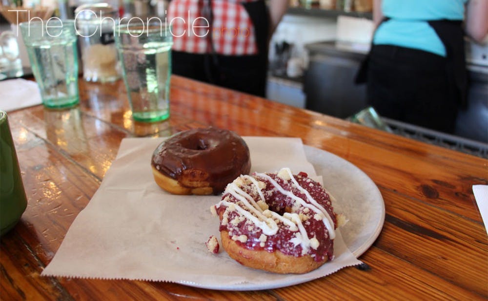 <p>Monuts donuts bring together young and old, Tarheel and Blue Devil, for a scrumptious&nbsp;treat.</p>