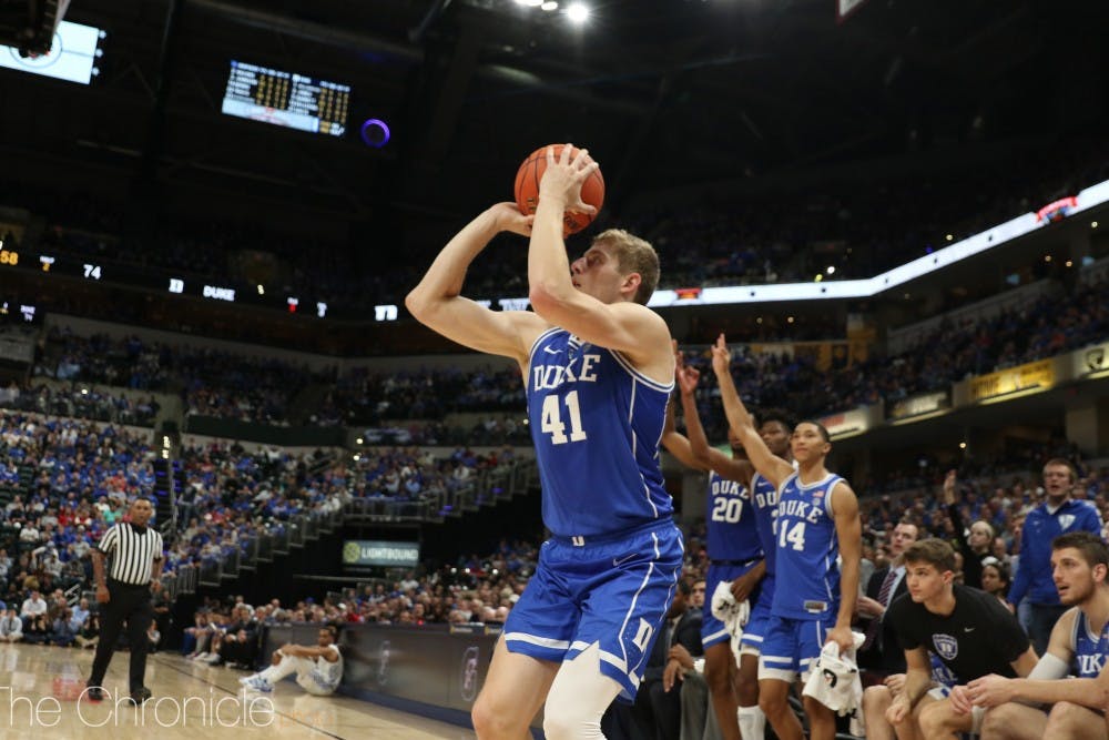 <p>Jack White can add effective spacing to an already dominant Duke offense if he can make his long-range shots.</p>