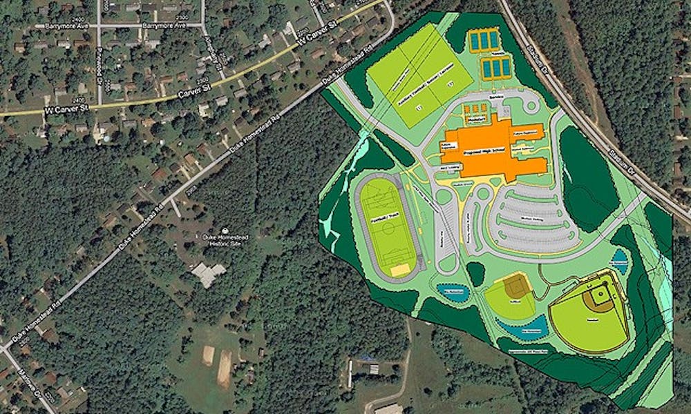 The Durham Public Schools Board of Education has approved the purchase of 58 acres of land from the University. The property will house a new high school for the district, which will help to alleviate overcrowding at nearby Jordan and Riverside High Schools.