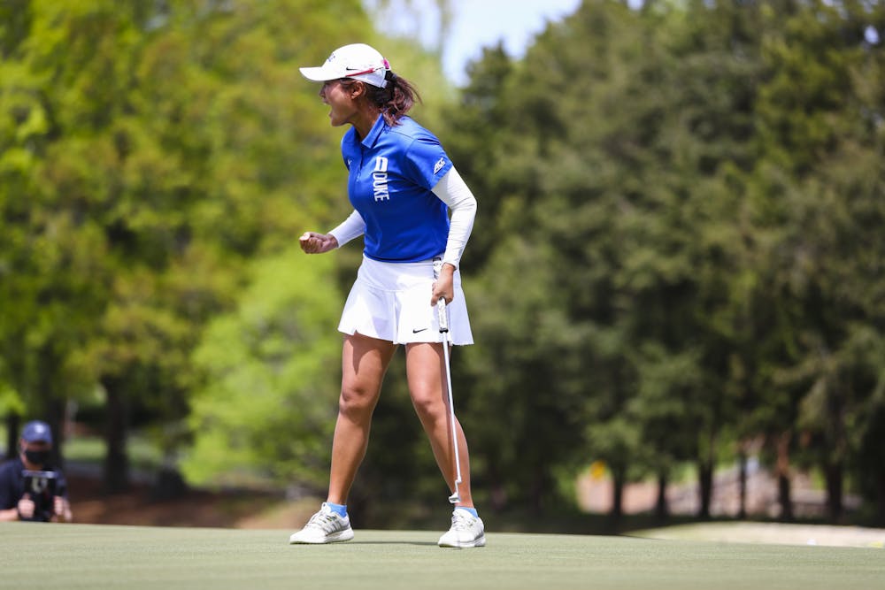 Kim clinched the ACC Championship for Duke last April, displaying her trademark passion as the final putt of the match dropped.