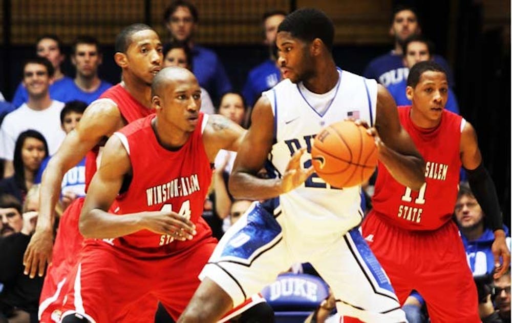 Freshman Amile Jefferson pumped up the crowd all night with athletic and energetic plays.