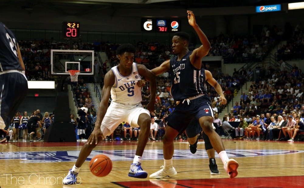 <p>R.J. Barrett and the Blue Devils will close out the 2018-19 regular season with a matchup at North Carolina—just one of the highlights of Duke's ACC slate.</p>