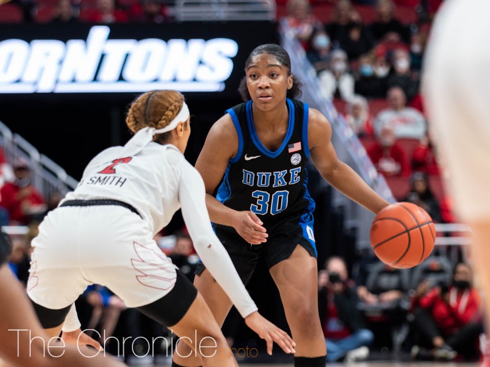 <p>Despite 25 points from Shayeann Day-Wilson, the Blue Devils could not complete a second-half comeback.</p>