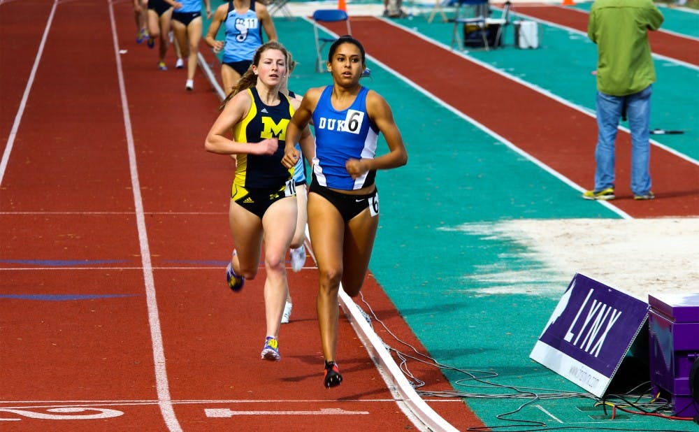 Senior Anima Banks continued her dominance in the outdoor season this weekend, winning both the mile and 800 meters at the Spec Towns Invitational.