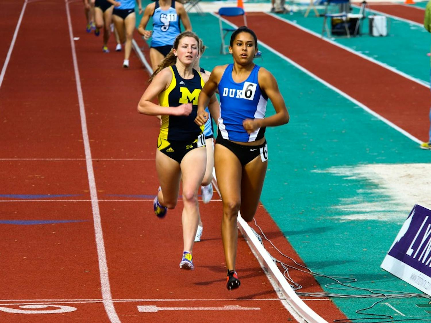 Senior Anima Banks continued her dominance in the outdoor season this weekend, winning both the mile and 800 meters at the Spec Towns Invitational.