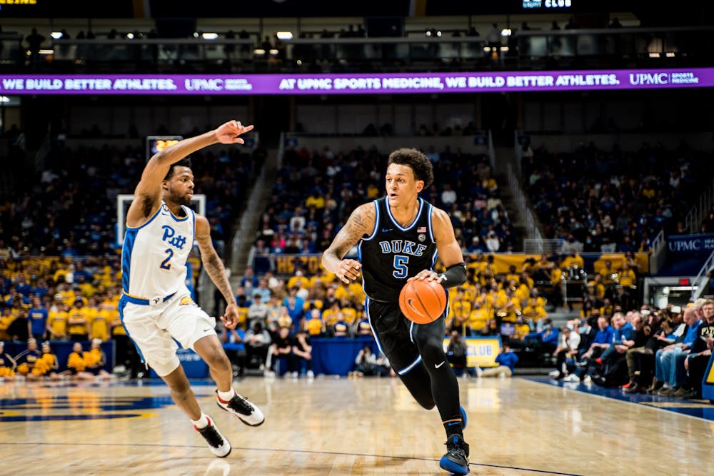 <p>Paolo Banchero was aggressive early in Duke's first half against Pittsburgh.</p>