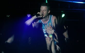 Macklemore performs at the 2012 Last Day of Classes celebration in April. This year’s LDOC Committee plans to announce the musicians for the 2013 celebration soon after Winter Break.