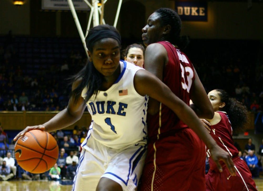 Elizabeth Williams led the Blue Devils with 20 points and 13 rebounds in their win over Florida State.