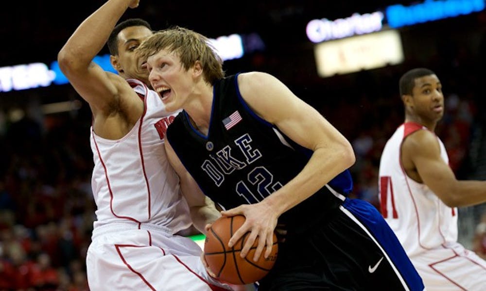 Junior Kyle Singler scored 28 points in a loss to Wisconsin in Madison, one of Duke’s only two defeats. The Blue Devils have yet to win a true road game this season.