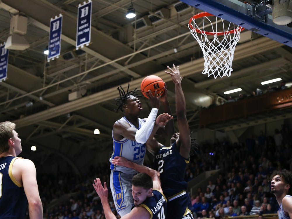 Mark Mitchell attacks the basket against Notre Dame Tuesday night.