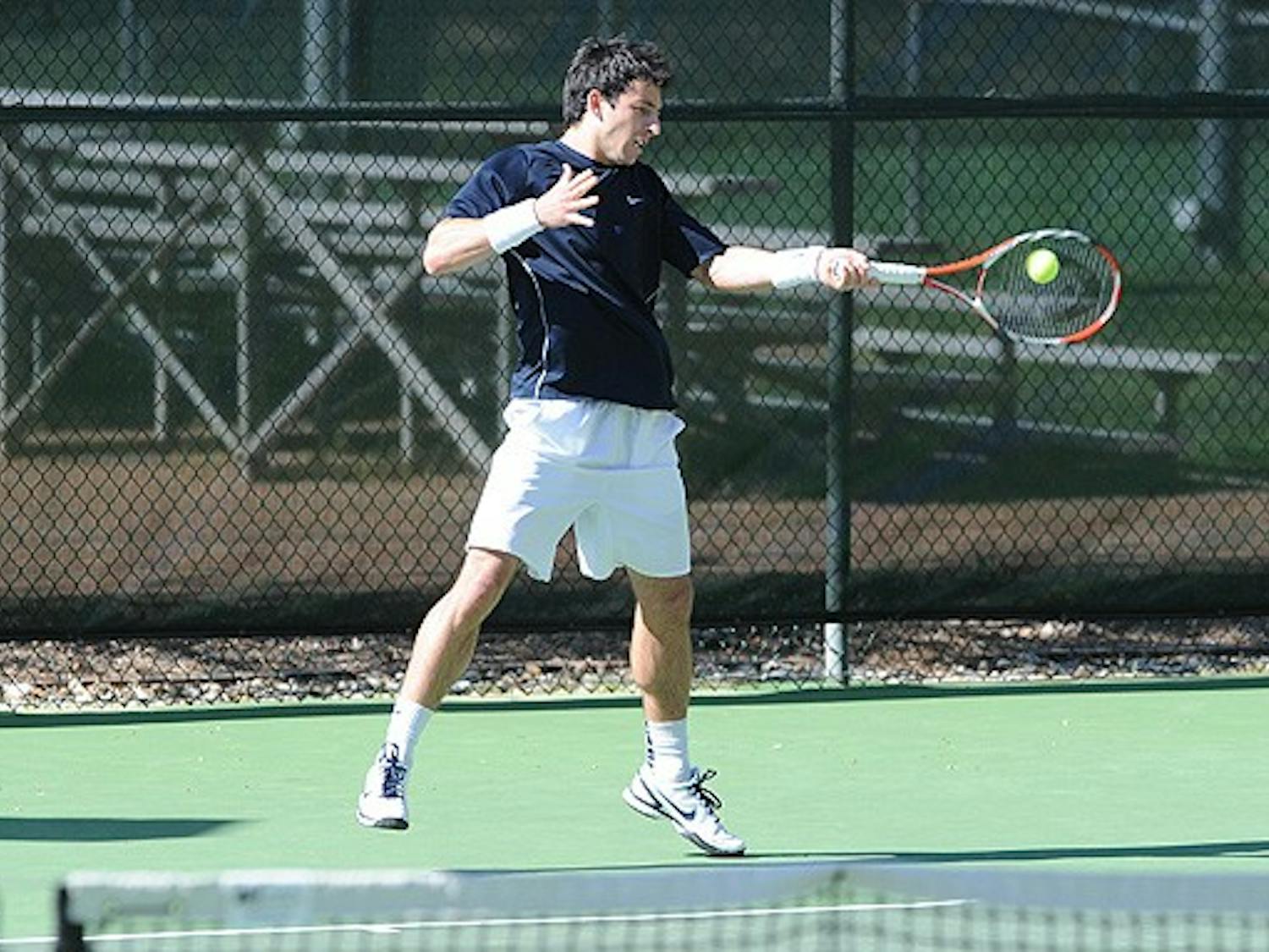 Henrique Cunha was topped by the Tar Heels’ Jose Hernandez in the final match,  7-5, 2-6, 6-4.
