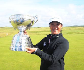 Senior Celine Boutieir won the Ladies' British Open Amateur June 13, guaranteeing herself a spot in RICHO Women's British Open and U.S. Women's Open later this summer. | Photo Credit Colin Farquharson
