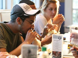 At their meeting Monday, DUSDAC members taste test Devil’s Bistro, Central Campus’ new restaurant, finding few complaints about the eatery’s food quality.