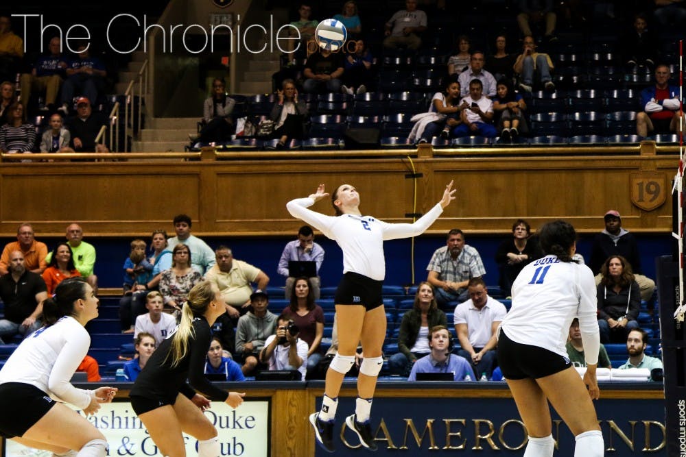 <p>Sophomore Jessi Bartholomew and the Blue Devils' balanced attack are hoping to get back in the win column following a loss to Georgia Tech.&nbsp;</p>