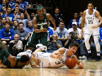 Grayson Allen is known for his active style of play but blatantly tripped an opponent for the third time in his career Wednesday.&nbsp;