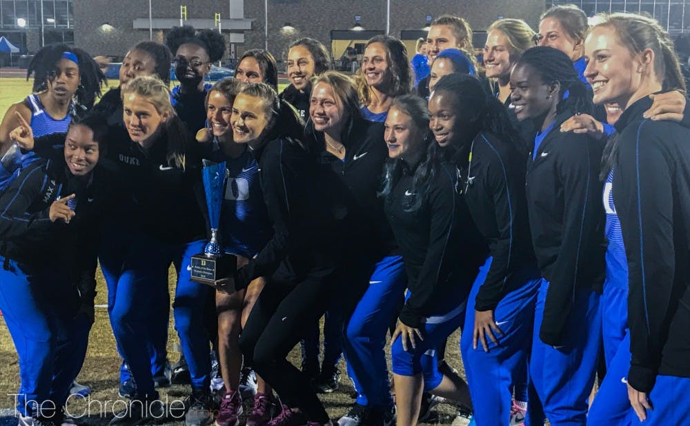 <p>Duke's women's team won nine different events on its way to the Battle of the Blues title.</p>
