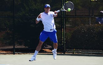 Senior Henrique Cunha is undefeated in singles this season, but could be tested by Kentucky’s Anthony Rossi.