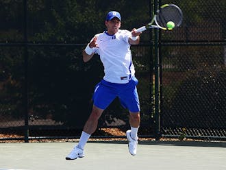 Senior Henrique Cunha is undefeated in singles this season, but could be tested by Kentucky’s Anthony Rossi.