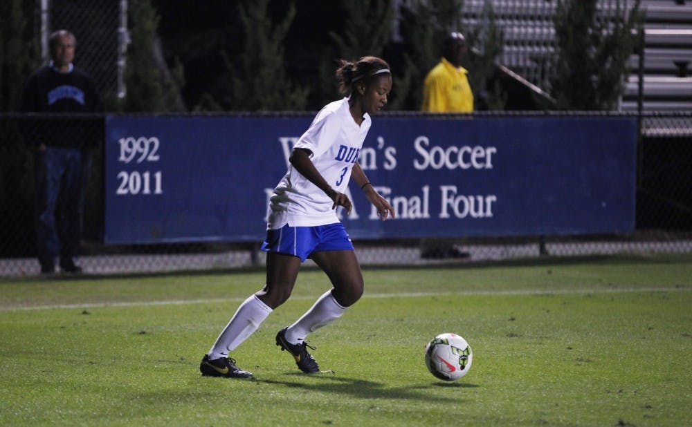 Despite several good looks, freshman Imani Dorsey and the Blue Devil offense could not find the back of the net against Louisville Friday.