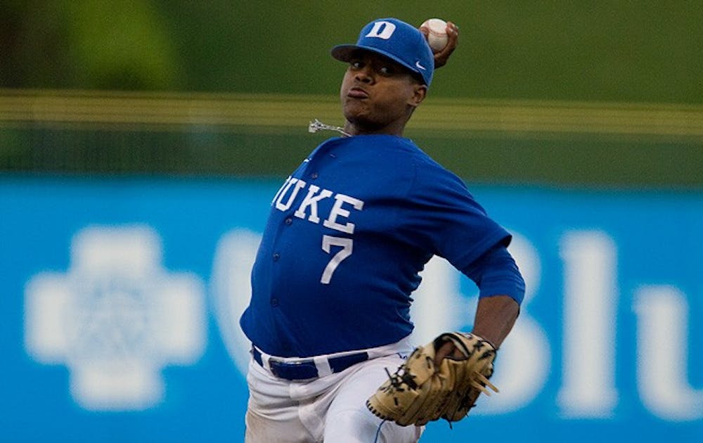 <p>Selected 22nd overall, Marcus Stroman became the first Blue Devil to be taken in the first round of the MLB Draft.</p>