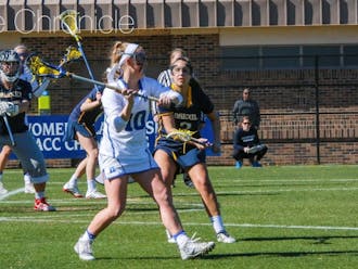 Kyra Harney's hat trick was not enough to carry the Blue Devils to their first ACC win.&nbsp;