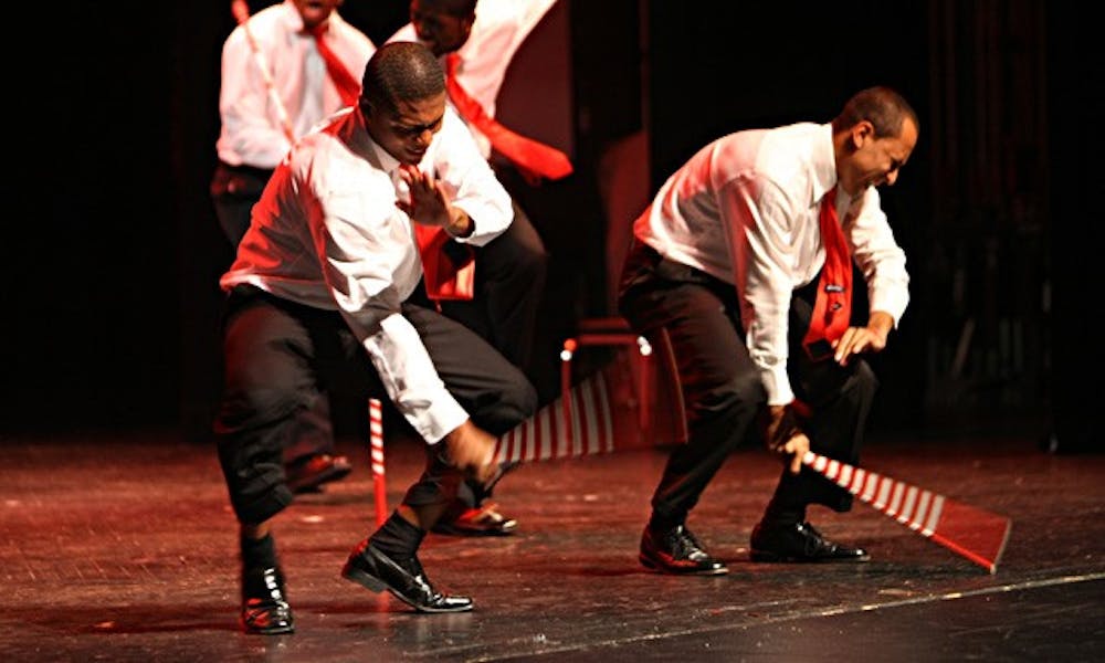 Students perform in the National Pan-Hellenic Council’s annual Homecoming Step Show Friday night, an event which showcases the history of each of Duke’s eight historically black fraternities and sororities.