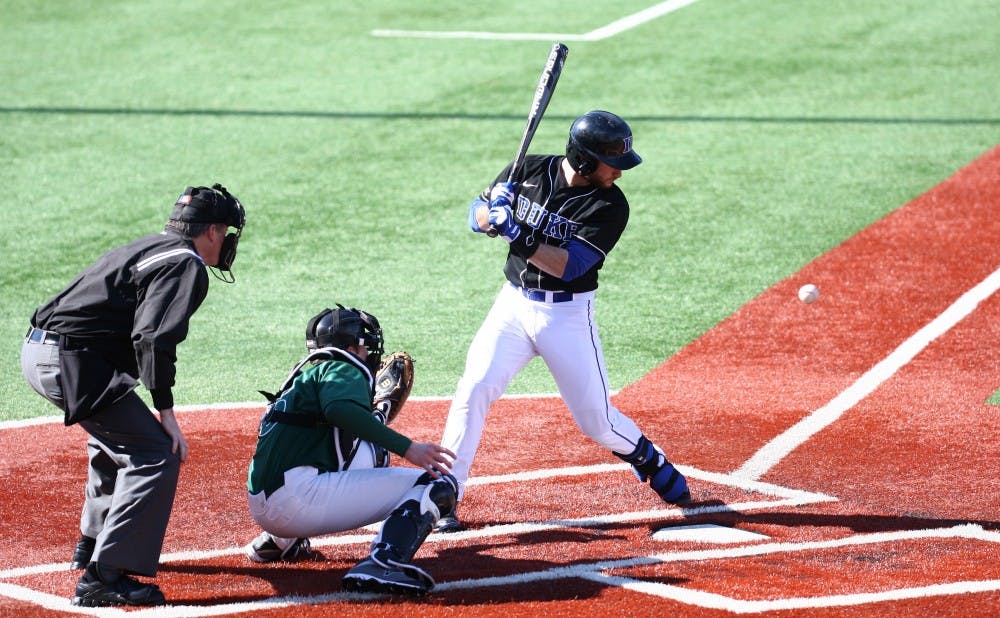 Catcher Mike Rosenfeld went 1-for-3 with a two-run triple in Duke’s 11-1 drubbing of Norfolk State Wednesday afternoon.