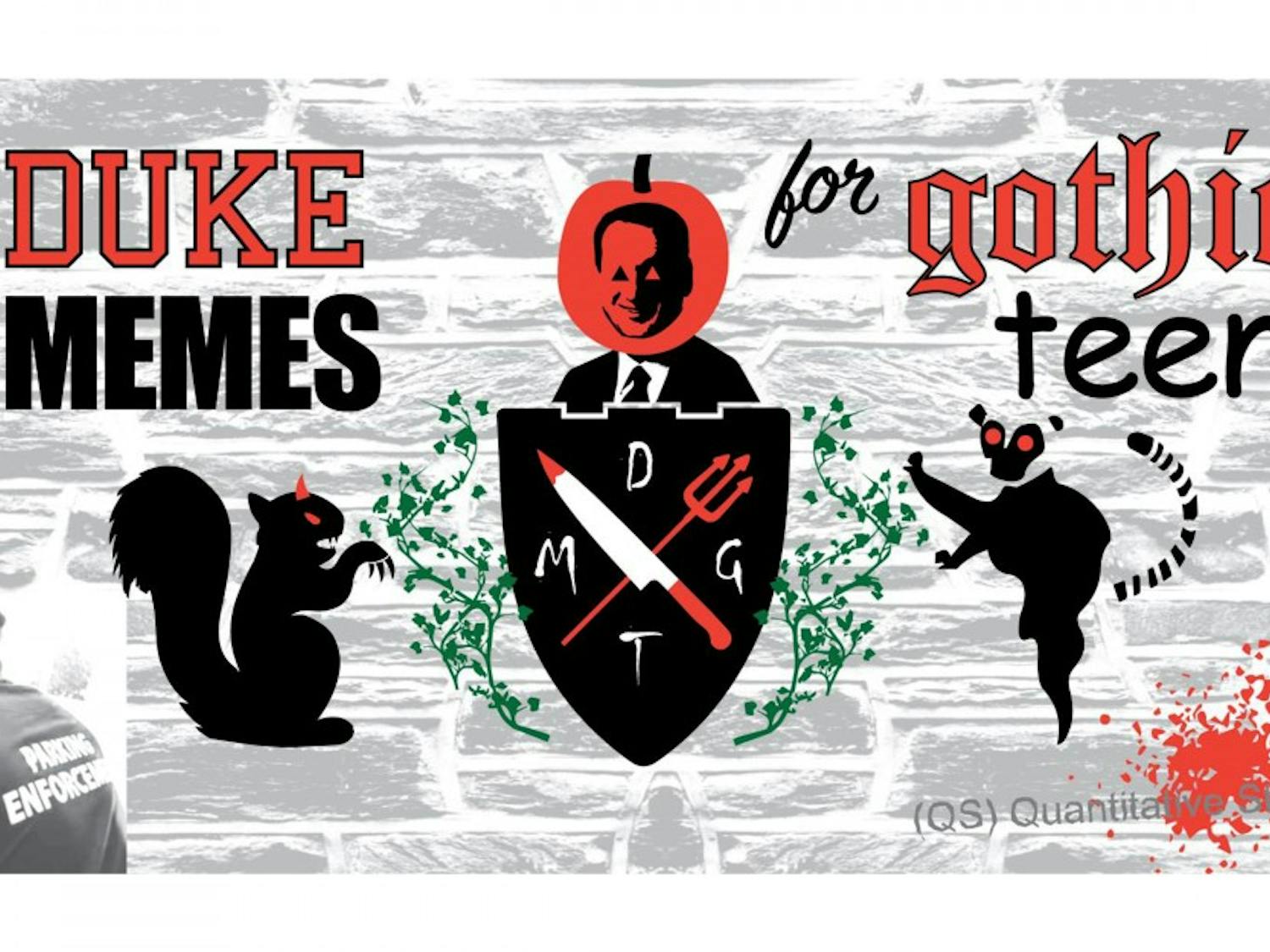 The Duke memes page cover photo has several symbols and images that reference different pieces of the University’s culture.