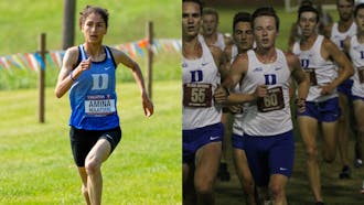 Amina Maatoug (left) and Zach Kinne (right) will represent Duke at the 2022 NCAA championships after top finishes in the Southeast Regional.