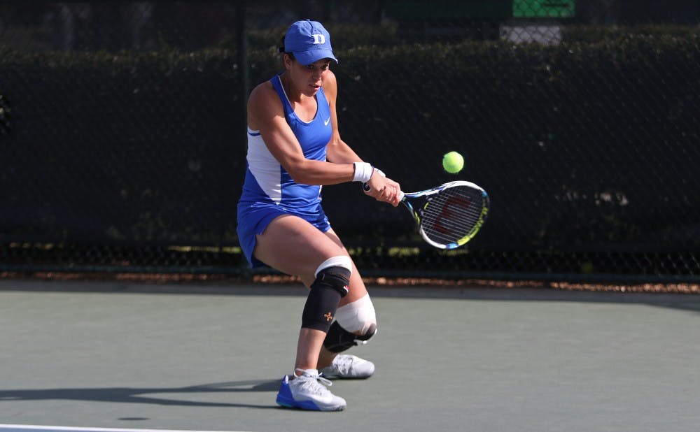 <p>As the lone senior on this year’s roster, senior Beatrice Capra has taken on a leadership role in mentoring a group of talented freshmen.</p>