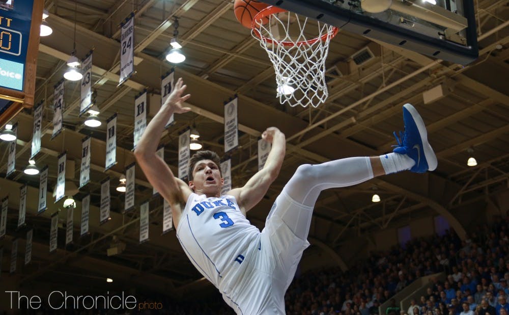 After getting undercut on a dunk attempt in the first half, Grayson Allen came alive with his best game in weeks.