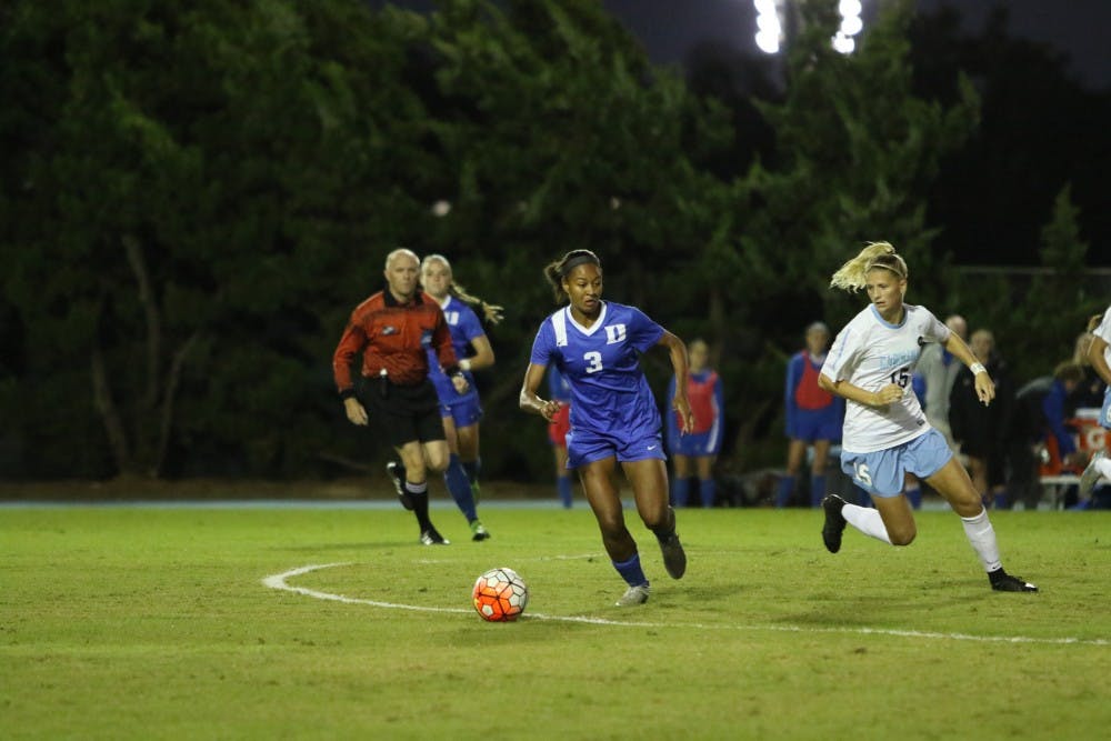 Sophomore Imani Dorsey notched the only goal of the night just before halftime to lift Duke to a 1-0 win against No. 7 North Carolina Friday night, the Blue Devils' third win all-time against the Tar Heels.
