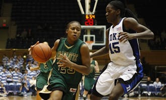 Senior forward Bridgette Mitchell’s two quick steals in the first half allowed Duke to pull ahead of a feisty Charlotte squad Monday night.