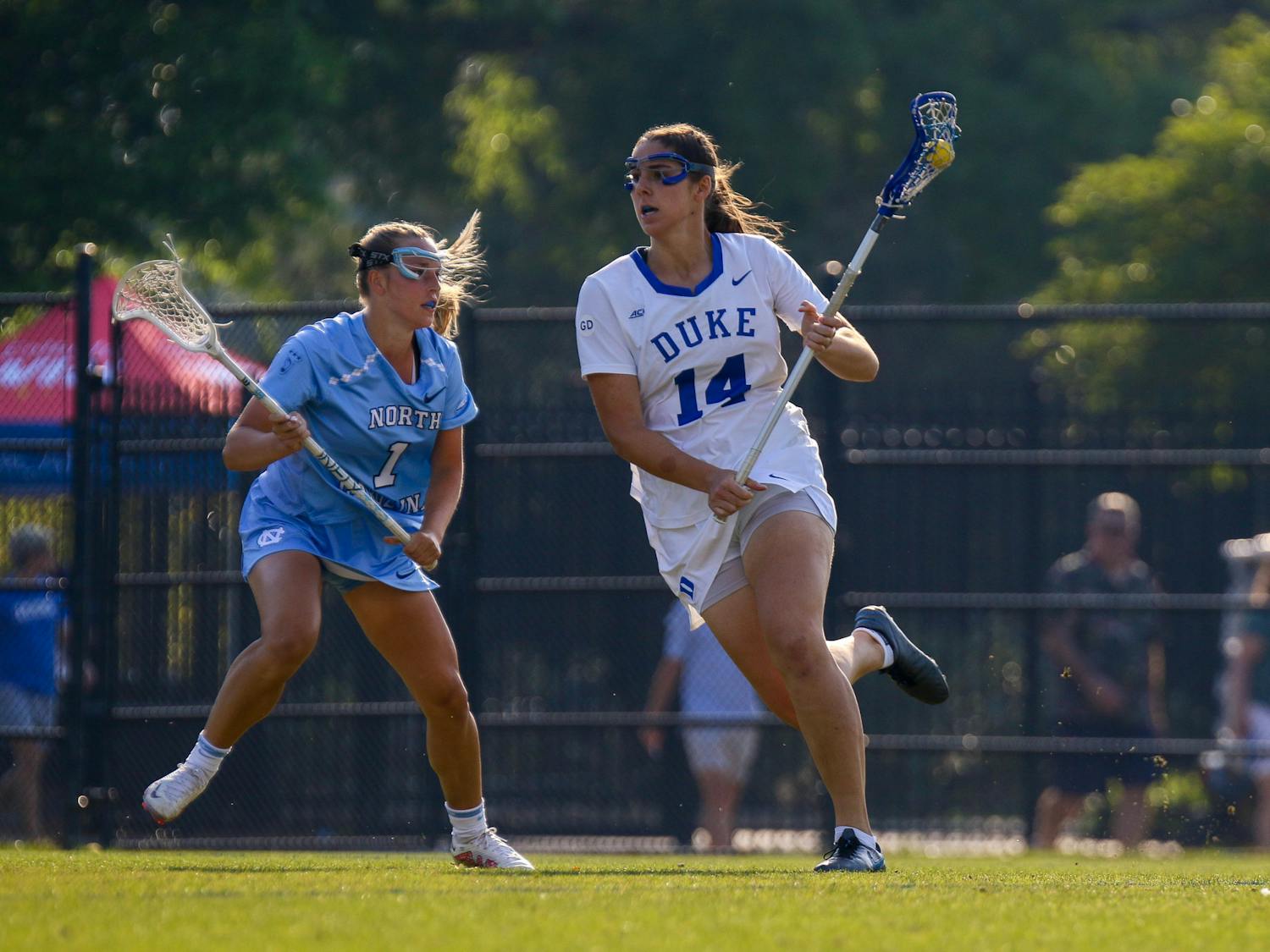 NCAA all-time draw control leader Maddie Jenner is one of many Blue Devils head coach Kirsten Kimel returned for the 2023 season.