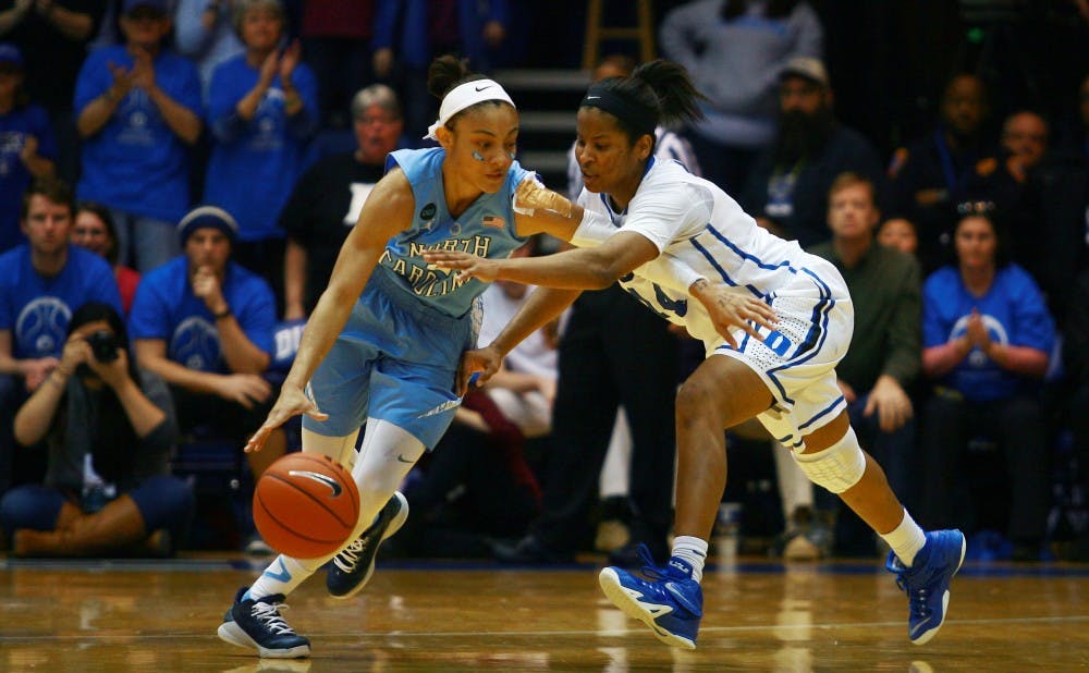 Ka'lia Johnson's defense helped the Blue Devils hold the Tar Heels without a field goal for more than six minutes in the second half Sunday.