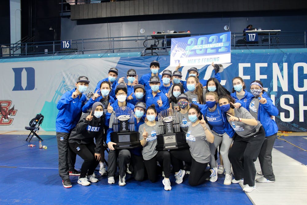 Duke fencing won its first ACC title on the women’s side and second on the men’s side last year. 