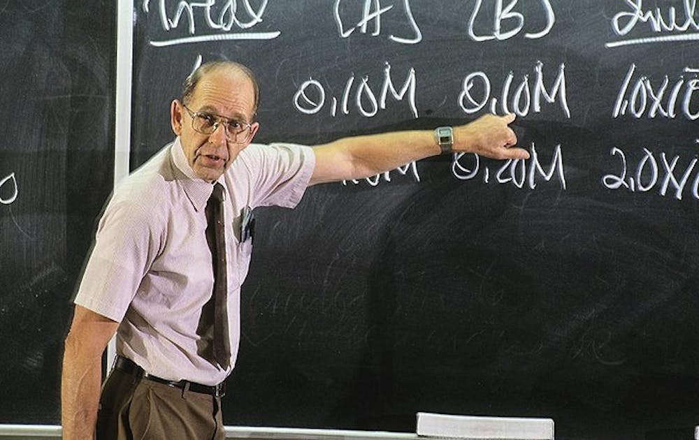 James Bonk taught Chemistry at Duke for more than 50 years, teaching a class affectionately known as "Bonkistry." He died Friday at 82 years old.