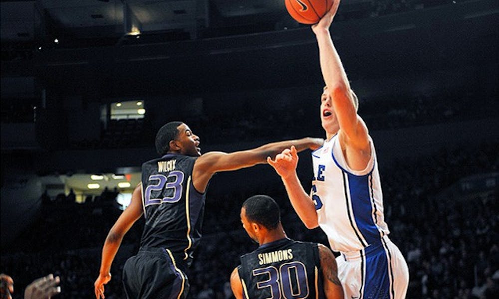Mason Plumlee scored 12 points to help the Blue Devils to a six-point win in Madison Square Garden.