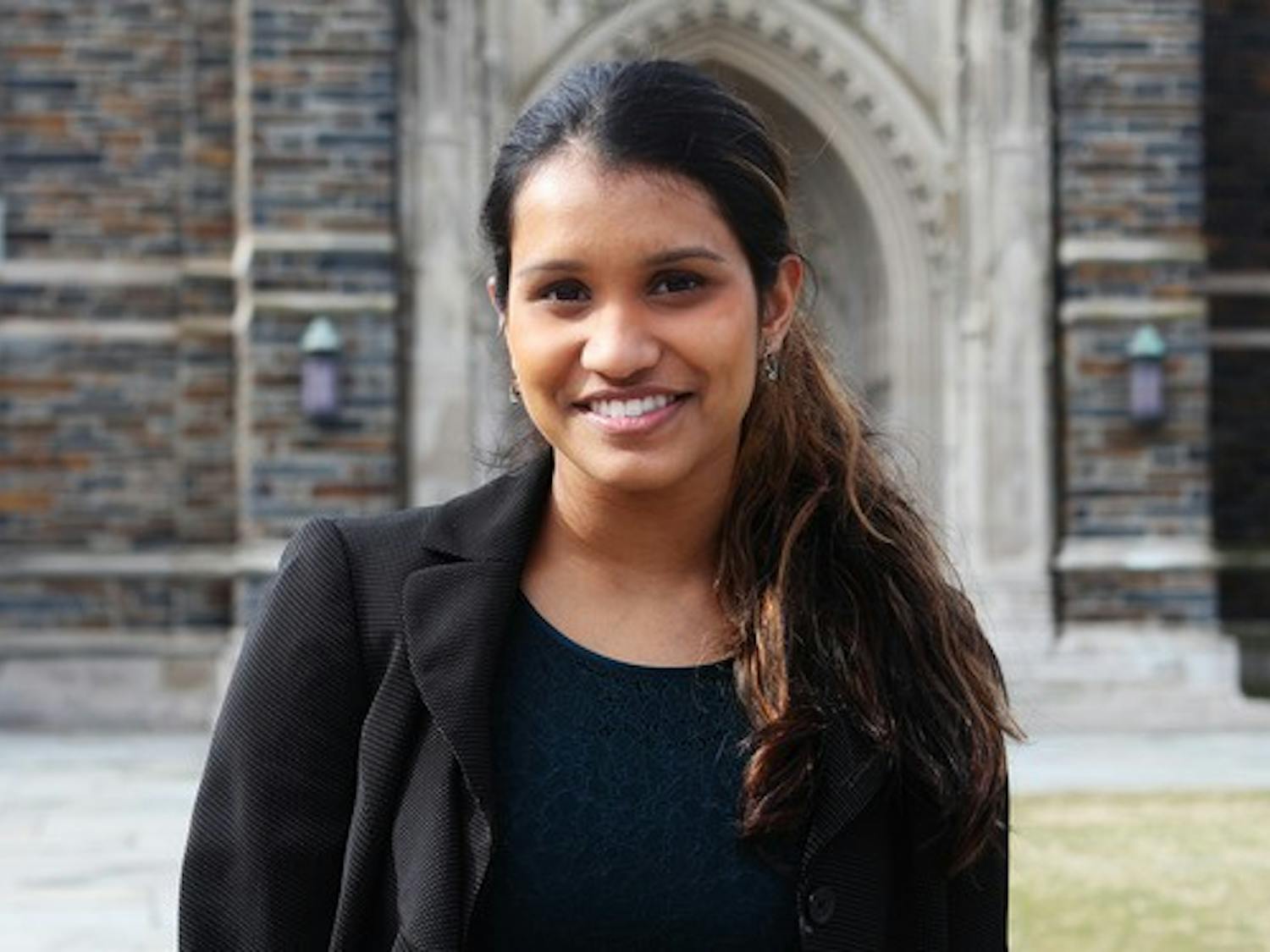 Sophomore Lavanya Sunder became Duke Student Government with 63 percent of the student body's vote.